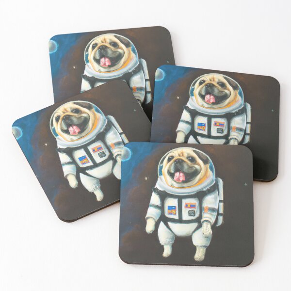 Item preview, Pug Dog in Space, Pug Dog Gifts, Pug Gift Ideas, Funny Pug Dog Gifts designed and sold by MovieSetStories.