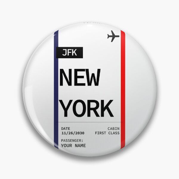Item preview, New York Boarding Pass Classic design by Mehroz designed and sold by FunPurchase.
