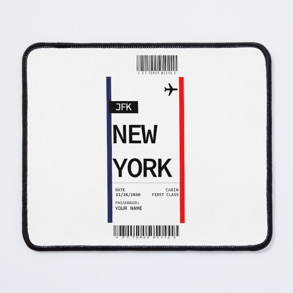 Item preview, New York Boarding Pass Classic design by Mehroz designed and sold by FunPurchase.