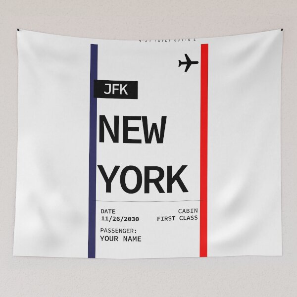 Item preview, New York Boarding Pass Classic design by Mehroz designed and sold by FunPurchase.