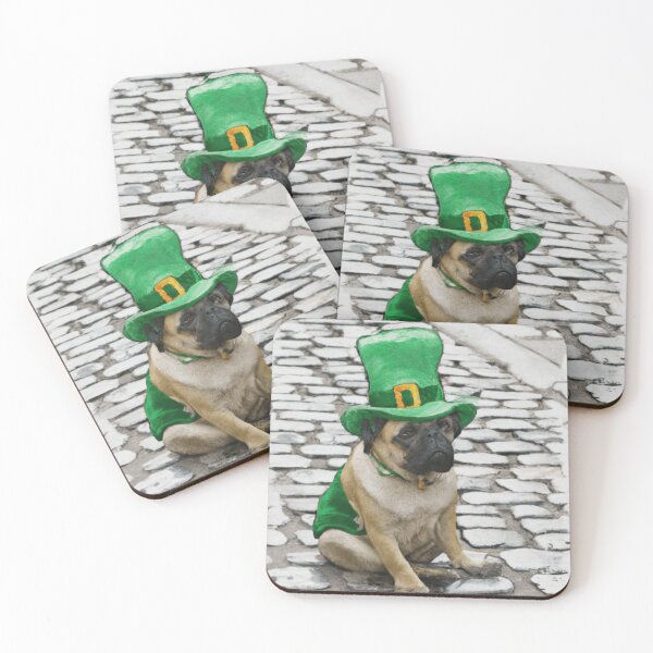 Item preview, St Patricks Pug. St Patricks Dog. St Patricks day Pug designed and sold by Doggymadness.