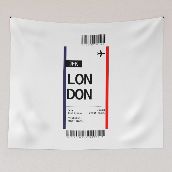 Item preview, LONDON Boarding Pass Classic design by Mehroz designed and sold by FunPurchase.