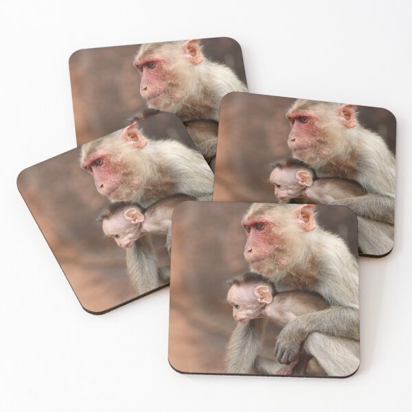 Item preview, Bonnet Macaque with Baby. designed and sold by VgBingi.