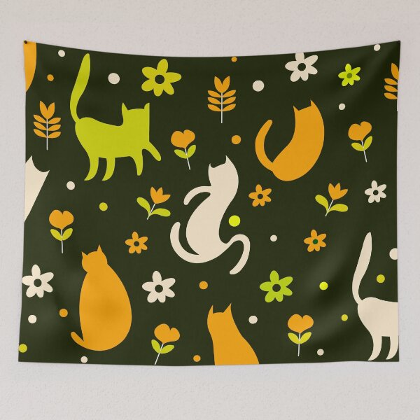 Item preview, black cat pattern designed and sold by Timegraf.
