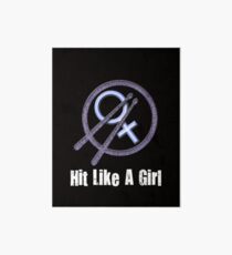 Hit Like A Girl Drummer Merchandise for Women Girls Art Board