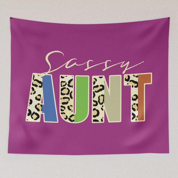 Item preview, Sassy Aunt Leopard Print Text Retro Family Quote designed and sold by CRHPOD20.