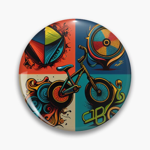 Item preview, BMX designs with a bold and colorful flair, perfect for riders looking to express themselves. Inspired by tattoos, pop-art, and vintage and retro simple shapes (19) designed and sold by TourDePassion.