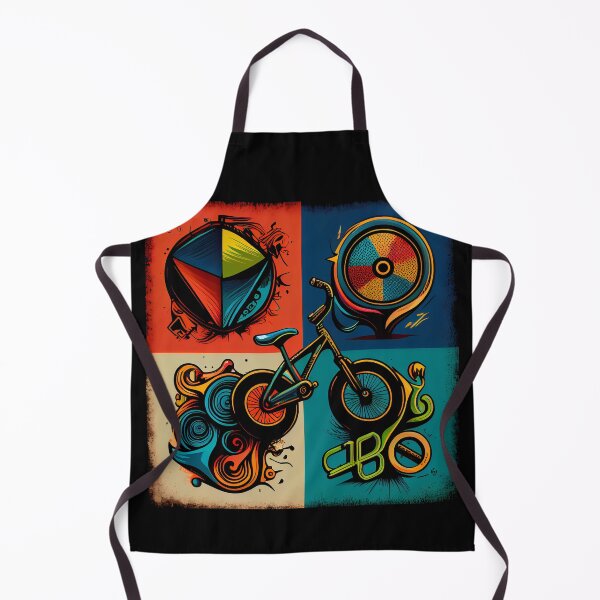 Item preview, BMX designs with a bold and colorful flair, perfect for riders looking to express themselves. Inspired by tattoos, pop-art, and vintage and retro simple shapes (19) designed and sold by TourDePassion.