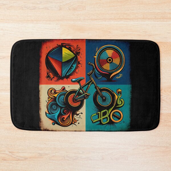 Item preview, BMX designs with a bold and colorful flair, perfect for riders looking to express themselves. Inspired by tattoos, pop-art, and vintage and retro simple shapes (19) designed and sold by TourDePassion.