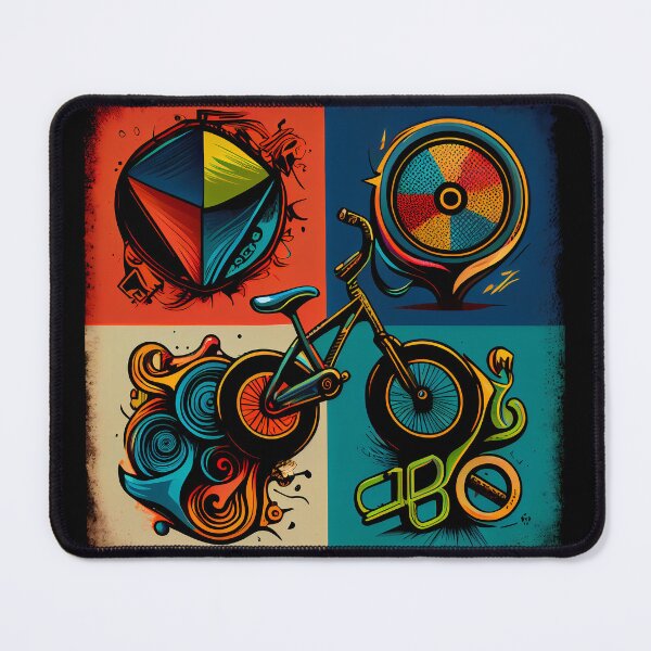 Item preview, BMX designs with a bold and colorful flair, perfect for riders looking to express themselves. Inspired by tattoos, pop-art, and vintage and retro simple shapes (19) designed and sold by TourDePassion.