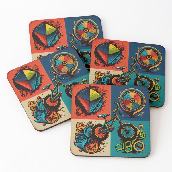 Item preview, BMX designs with a bold and colorful flair, perfect for riders looking to express themselves. Inspired by tattoos, pop-art, and vintage and retro simple shapes (19) designed and sold by TourDePassion.
