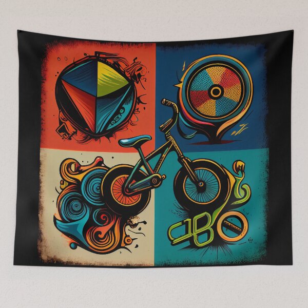Item preview, BMX designs with a bold and colorful flair, perfect for riders looking to express themselves. Inspired by tattoos, pop-art, and vintage and retro simple shapes (19) designed and sold by TourDePassion.