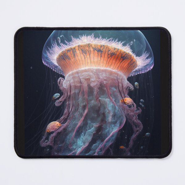 Item preview, Whispers from the Deep: A Glowing Jellyfish art designed and sold by AstralArtisan.