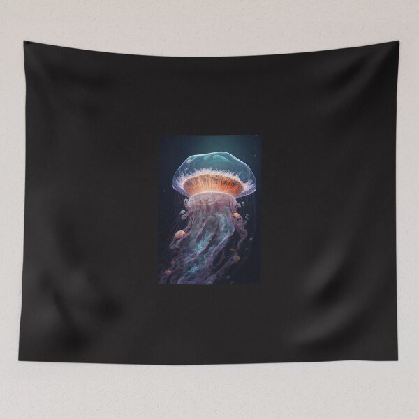 Item preview, Whispers from the Deep: A Glowing Jellyfish art designed and sold by AstralArtisan.