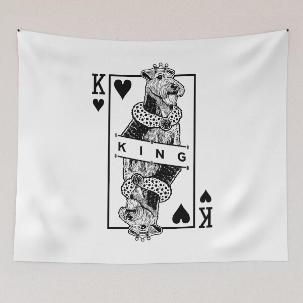 Item preview, Welsh Terrier King Of Hearts Funny Welshie Dog Pop Art designed and sold by GrandeDuc.