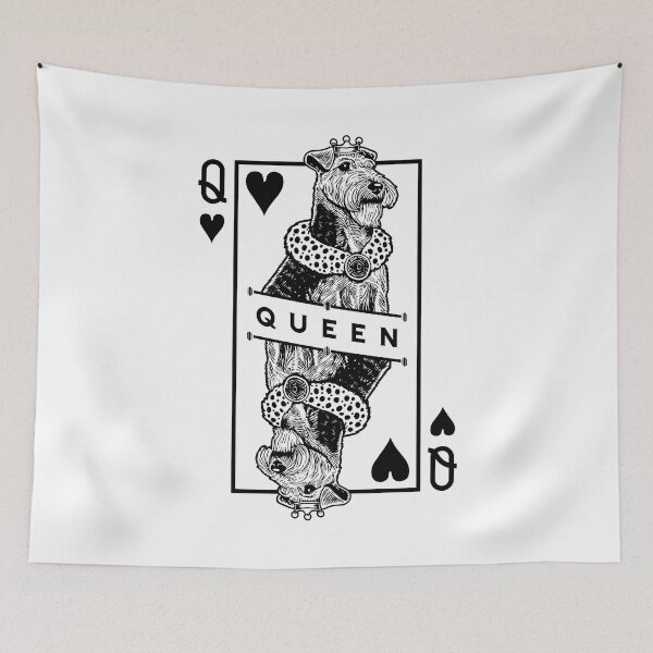 Item preview, Welsh Terrier Queen Of Hearts Funny Welshie Dog Pop Art designed and sold by GrandeDuc.