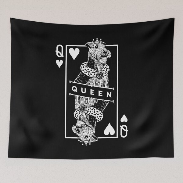 Item preview, Welsh Terrier Queen Of Hearts Funny Welshie Dog Pop Art designed and sold by GrandeDuc.