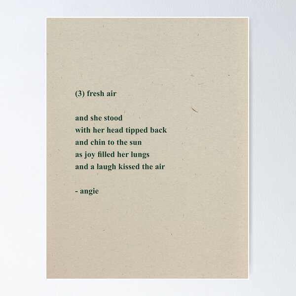 Item preview, poem: fresh air designed and sold by wandermuch.