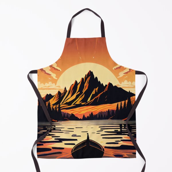 Item preview, Mountain and Lake Sunset beautiful Duo chromatic art designed and sold by Visual-wallart.