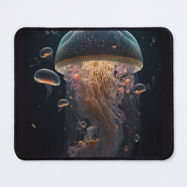 Item preview, Gliding Beauty: A Unique Journey through a Jellyfish World designed and sold by AstralArtisan.