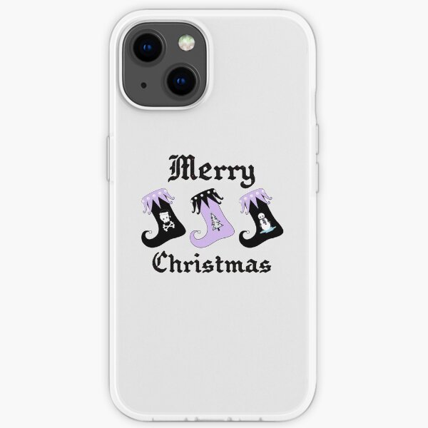 Merry Christmas Pastel Goth Elf Stockings iPhone Soft Case