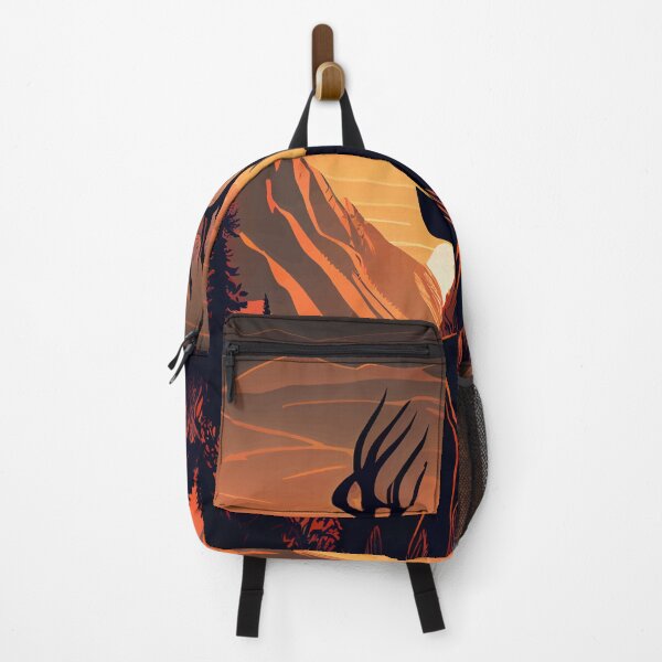 Item preview, Mountain Deer during Sunset beautiful Duo chromatic art designed and sold by Visual-wallart.
