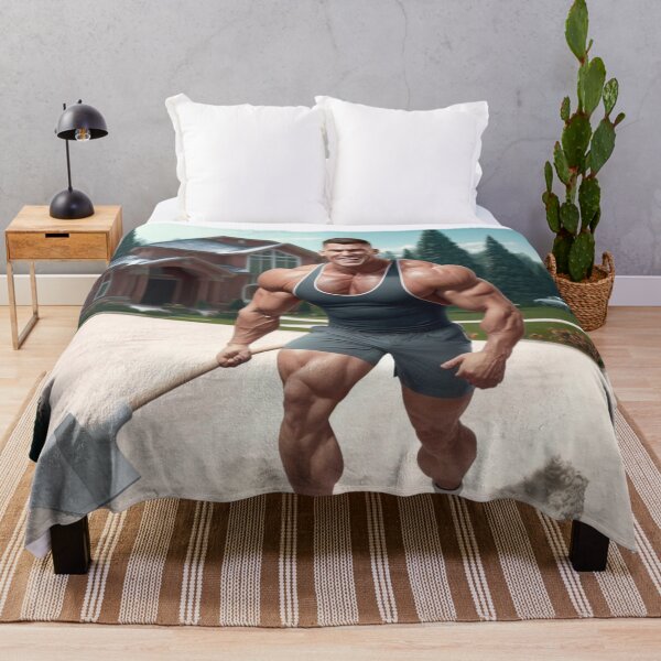 Artikelvorschau, Ein lustiger Bodybuilder-Leinwanddruck Bunte moderne digitale Kunst entworfen und verkauft von Acnologiaa.