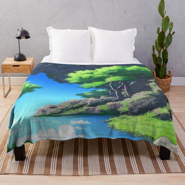 Item preview, Peaceful, calming anime background of nature. designed and sold by Art-of-AI.
