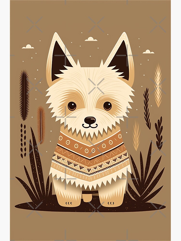 Disover Boho style Nursery Character -Dog01 Premium Matte Vertical Poster
