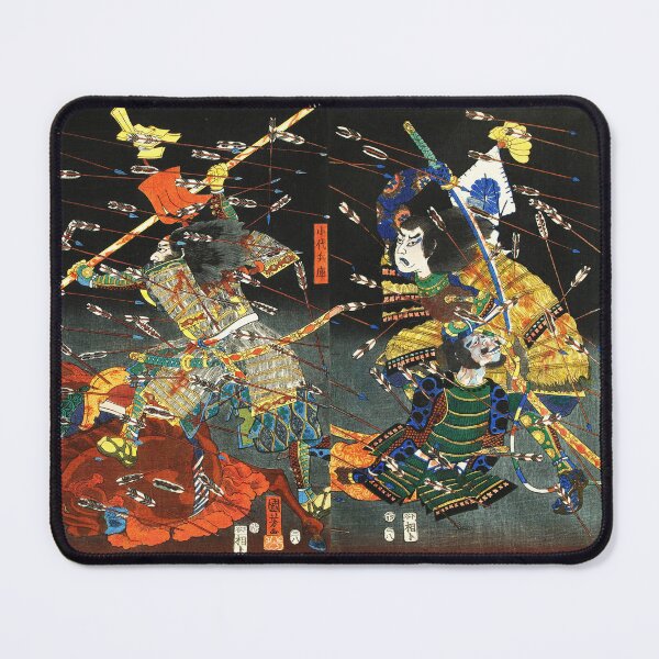 Item preview, FINAL ATTACK, SAMURAI OF THE KUSUNOKI CLAN COMBATTING UNDER A RAIN OF ARROWS By THE ENEMY TROOP designed and sold by BulganLumini.