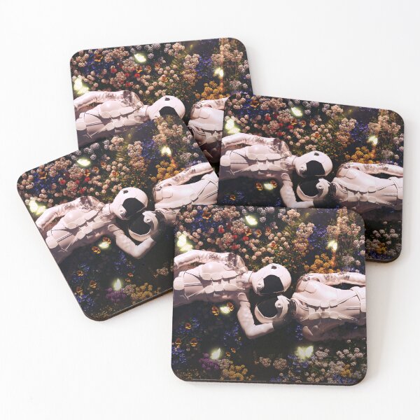 Item preview, Astronaut Couple lying in a beautiful flower garden, romance astronaut designed and sold by bayuhermawan.