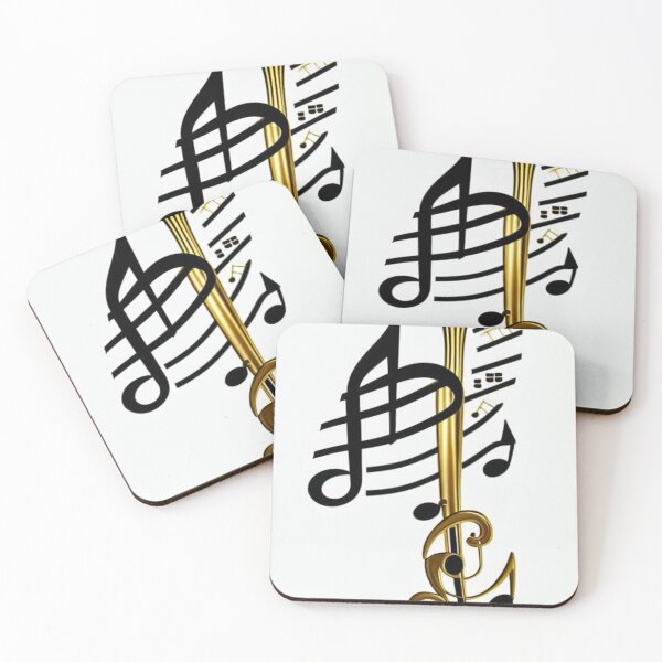 Item preview, Abstract Music Notes Design in Black and Gold designed and sold by HanaiPrint.