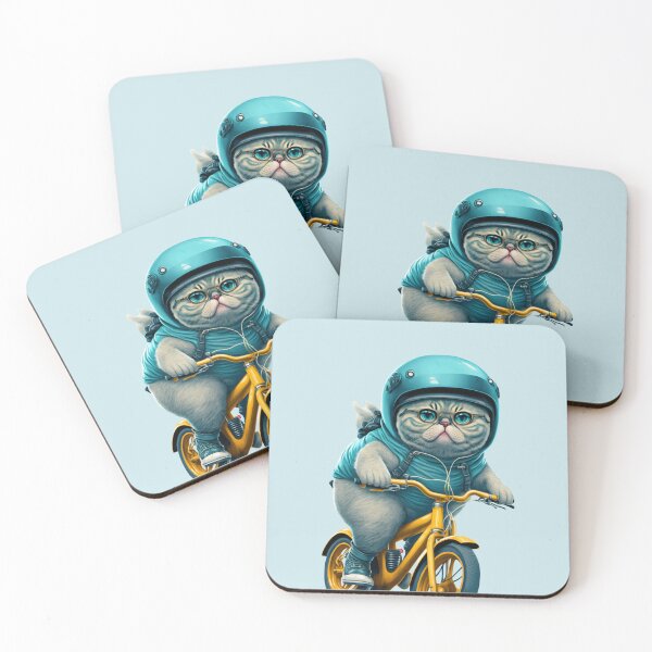 Item preview,  "Scottish fold cat rides a bike" designed and sold by Mykhailov.