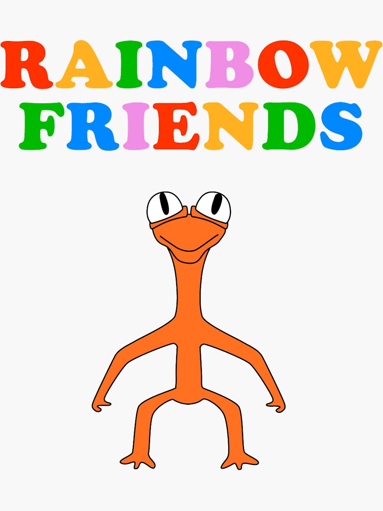 Orange rainbow friends Sticker for Sale by Arsalane13