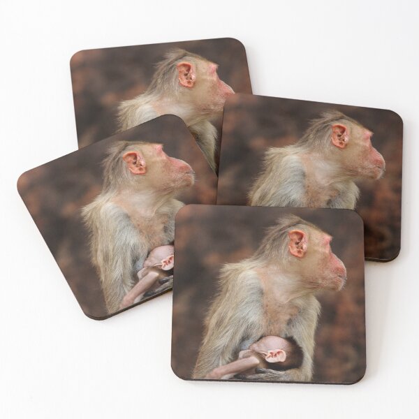 Item preview, Bonnet Macaque with Baby. designed and sold by VgBingi.