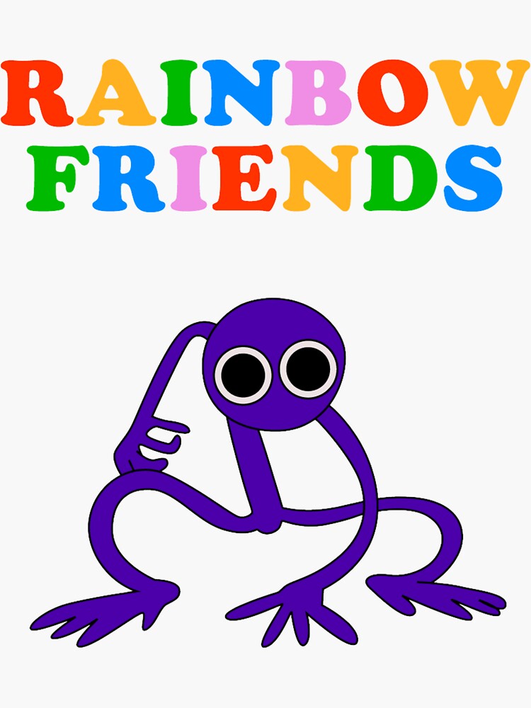 Purple Rainbow Friend Sticker for Sale by TheBullishRhino