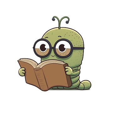 clipart de gusano de libro