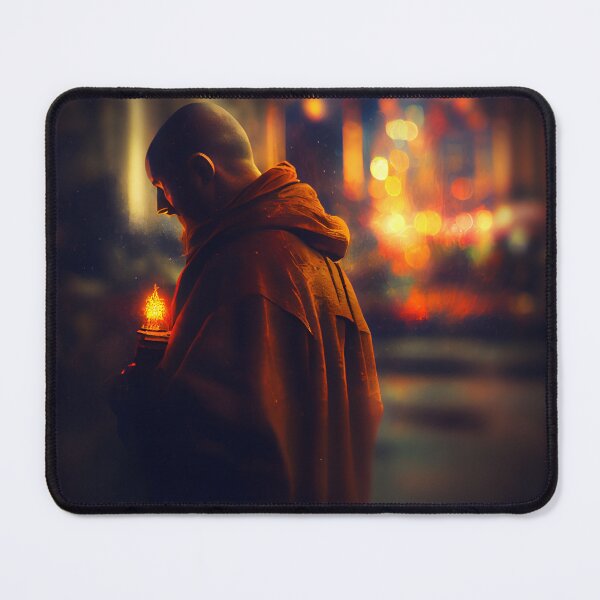 Item preview, Contemplation in Candlelight: Monk in Church designed and sold by LukeAiWalker.