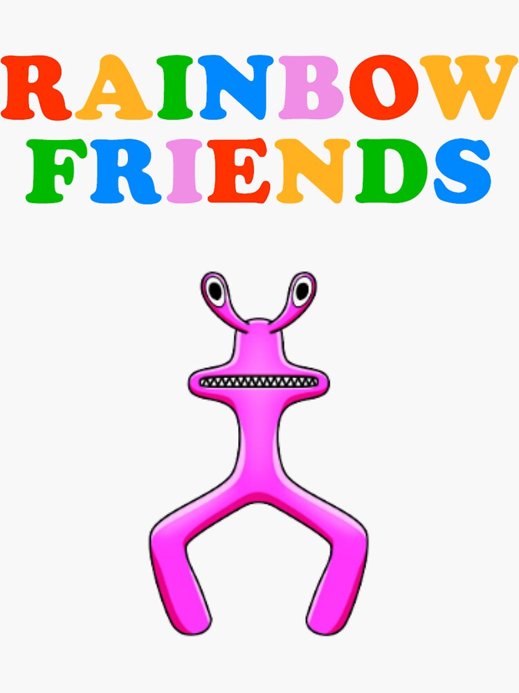 pink rainbow friends | Sticker