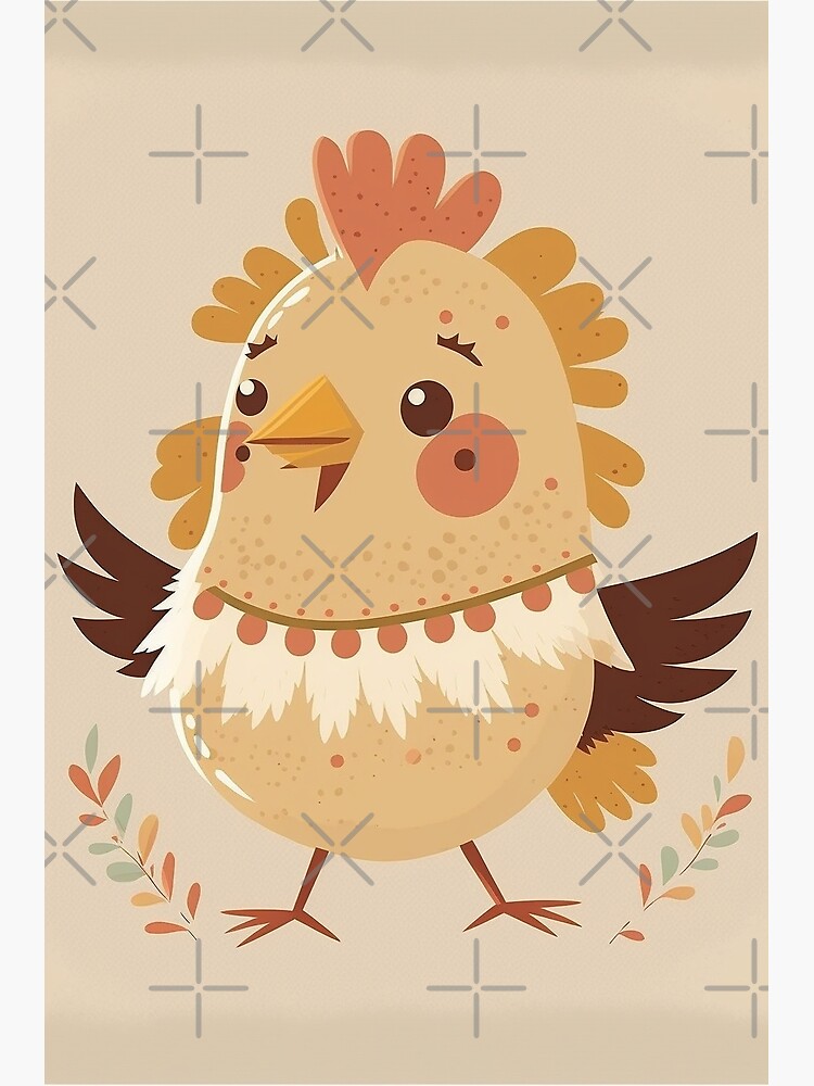 Disover Boho style Nursery Character -chick02 Premium Matte Vertical Poster
