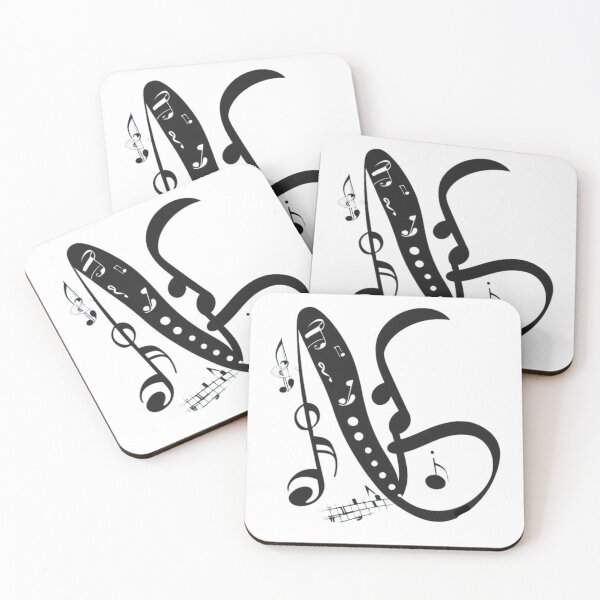 Item preview, Abstract Music Notes in Black and White designed and sold by HanaiPrint.