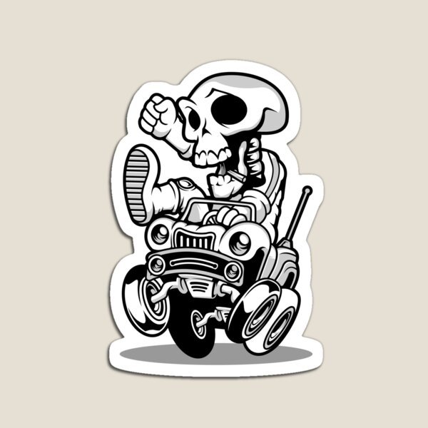 Item preview, Funny Car Racer Skull Cartoon Graphic Cool Design Streetwear designed and sold by PECCATOR.