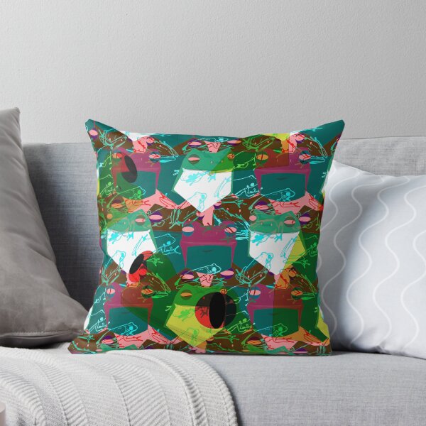 Item preview, Funky Abstract Neon Frogs (Surface Pattern Design) designed and sold by MindCereal.