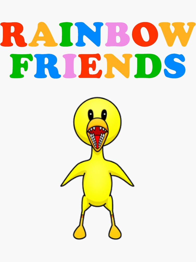 Yellow Rainbow Friends Fan art Sticker for Sale by DrawForFunYt