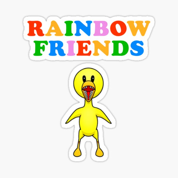 Yellow Rainbow Friends Fan art Sticker for Sale by DrawForFunYt