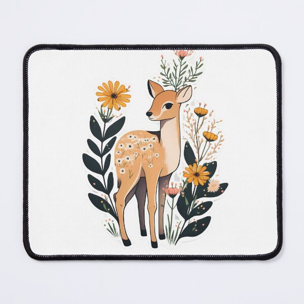 Item preview, deer and flowers designed and sold by Temmz.