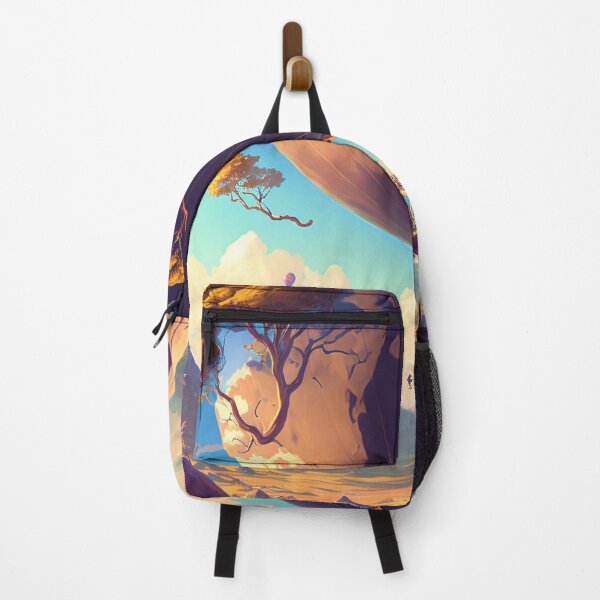 Item preview, Balloon Adventure Fantasy Landscape Art 01 - Colorful Cartoon Travel designed and sold by Sunchaser World.