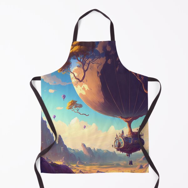 Item preview, Balloon Adventure Fantasy Landscape Art 01 - Colorful Cartoon Travel designed and sold by Sunchaser World.