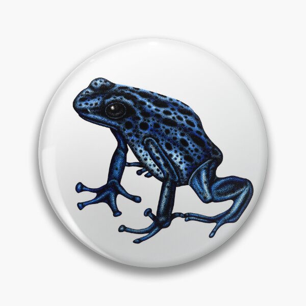 Item preview, Blue poison dart frog illustration designed and sold by LorenDowding.