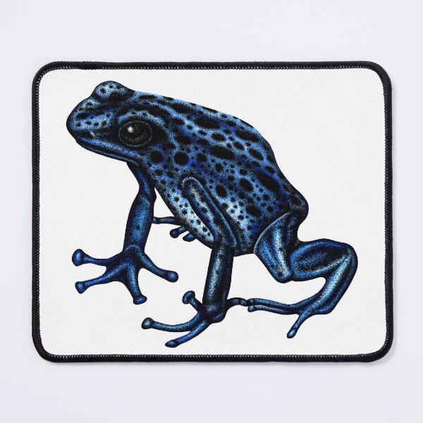 Item preview, Blue poison dart frog illustration designed and sold by LorenDowding.